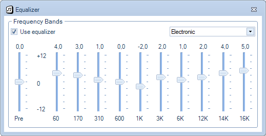 Equalizer window