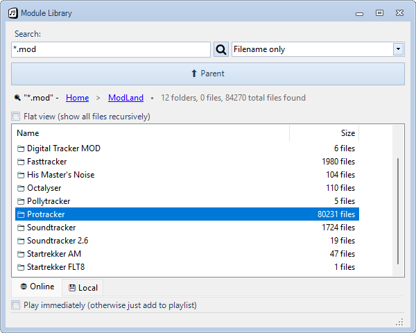 Module Library window